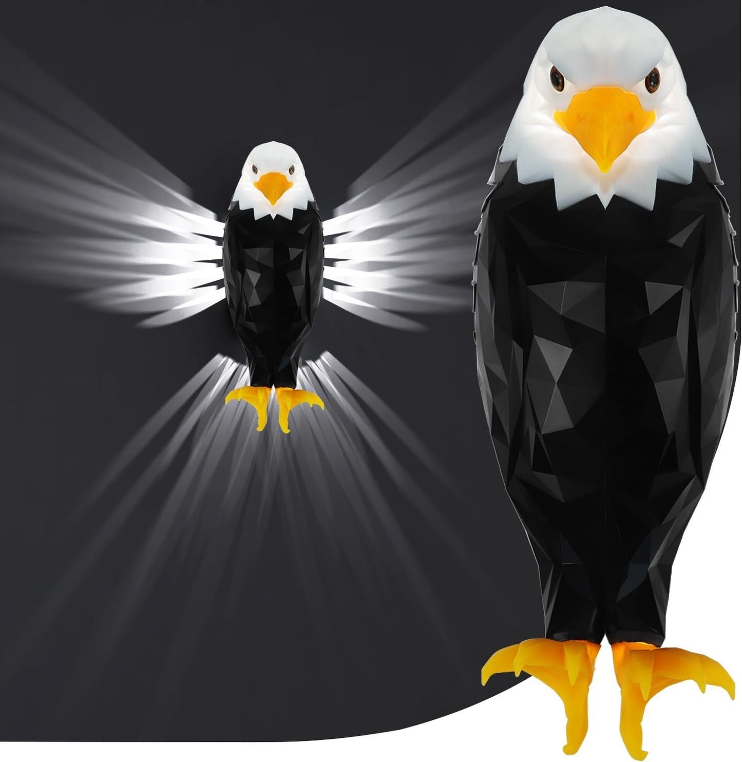 Soaring 3D Bald Eagle Wall Light